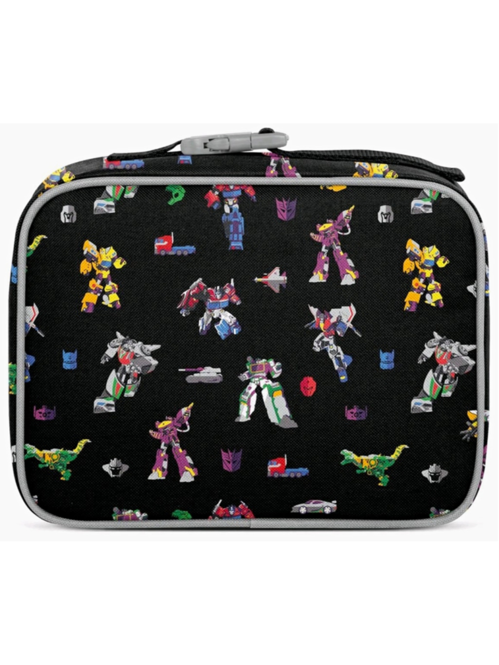 Transformers Simple Modern Lunch Bag Black Print w/ Pocket